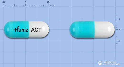 휴니즈아세틸시스테인캡슐200mg · (주)휴온스메디텍 식별 참고 이미지