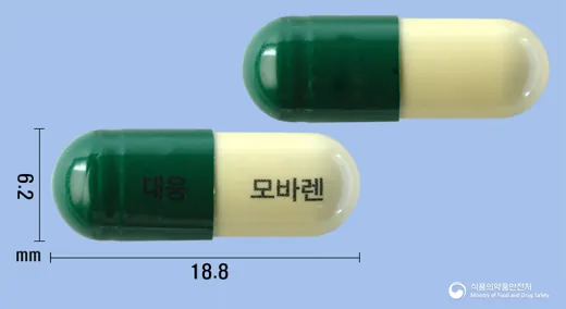 모바렌캡슐 · (주)대웅제약 식별 참고 이미지