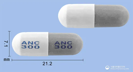 안티비오캡슐300mg(락토바실루스아시도필루스균)(수출용) · 한화제약(주) 식별 참고 이미지