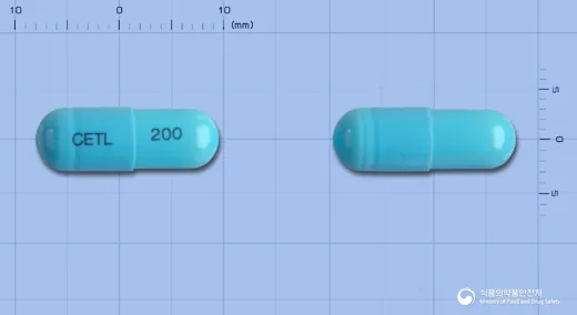 세티레인캡슐200mg(아세틸시스테인) · 조아제약(주) 식별 참고 이미지