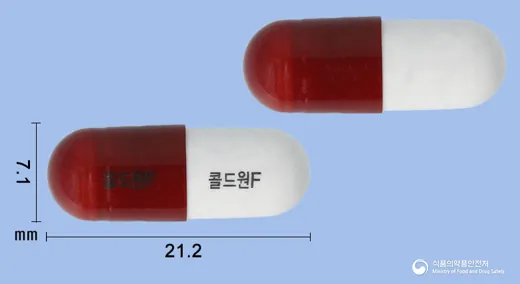 콜드원에프캡슐 · 원광제약(주) 식별 참고 이미지