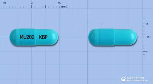 뮤스테인캡슐200mg(아세틸시스테인) · (주)경보제약 식별 참고 이미지