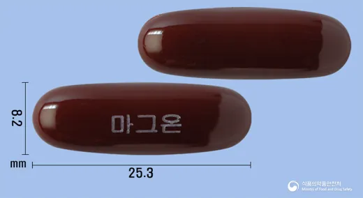 마그온연질캡슐 · (주)대웅제약 식별 참고 이미지
