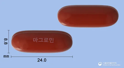 마그로민골드프리미엄연질캡슐 · (주)서흥 식별 참고 이미지