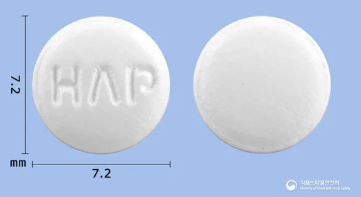 휴텍스아스피린장용정100mg(아스피린) · 한국휴텍스제약(주) 식별 참고 이미지