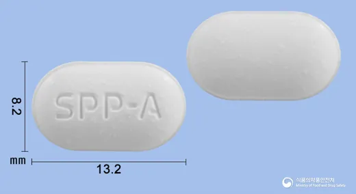 메디알정500mg(알마게이트) · 에스피씨(주) 식별 참고 이미지